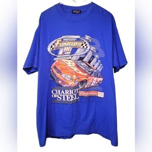Vintage 2000 CHASE Authentic Shirt Blue L Dale  Earnhardt  Jr.#3 Budweiser Car
